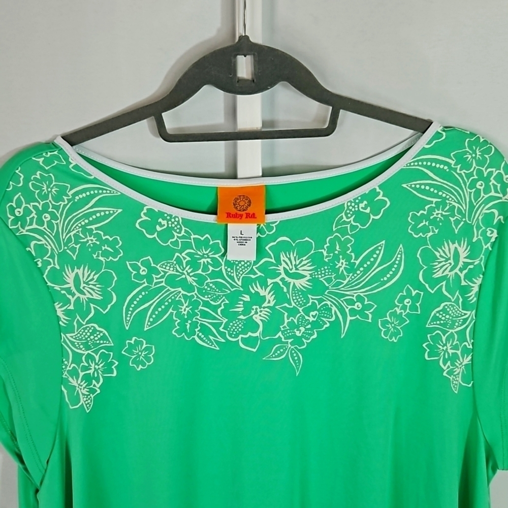 Ruby Rd Green Dress Size Large - Picture 5 of 7